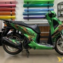 Tem xe Sh 150 mẫu Hulk