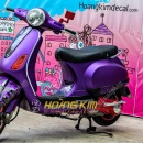 Mẫu tem xe Vespa LX Meta purple - VLX009