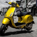 Dán đổi màu Vespa Sprint vàng cao cấp - VSP008