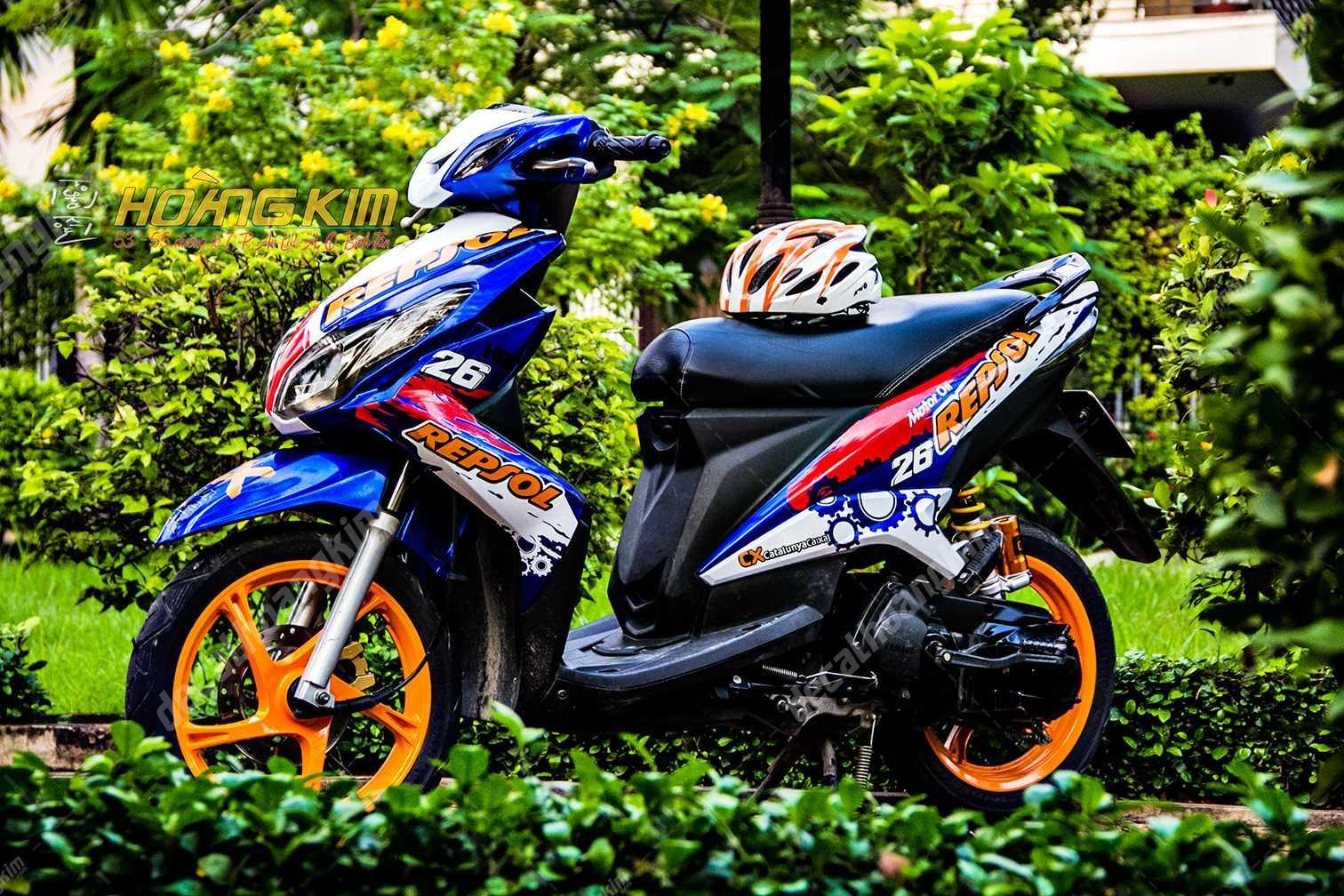 Dán decal xe Luvias - Repsol | Decal Hoàng Kim